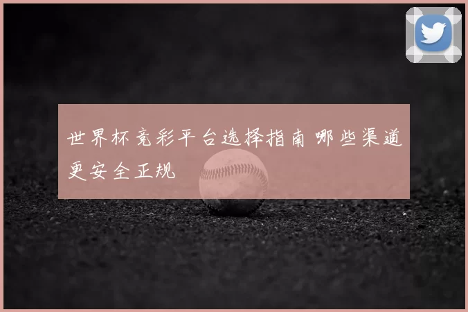 世界杯竞彩平台选择指南 哪些渠道更安全正规